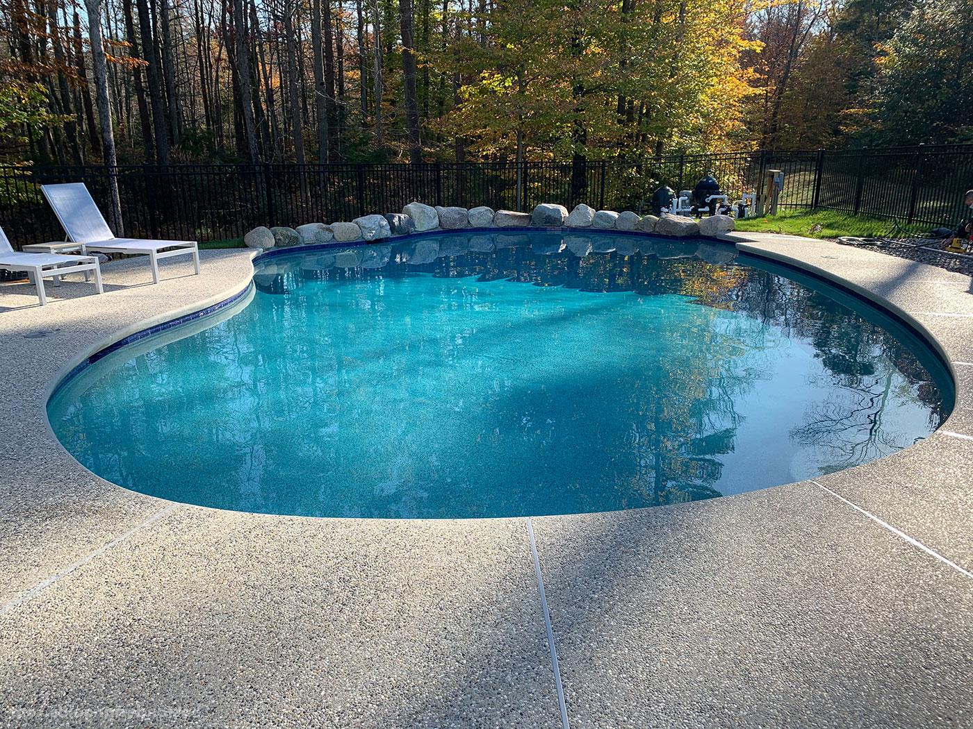 Custom gunite pool by New England pool company SSG Pools & Spas