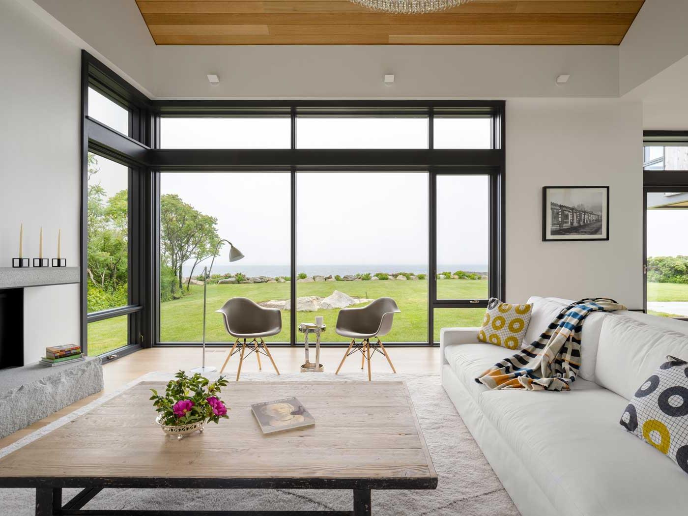 family room with ocean view